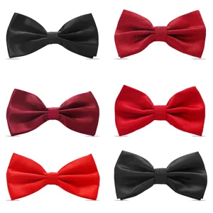 Herren Formelle Fliege Einfarbig Doppellagig Hochzeit Bräutigam Business Smoking Fliegen Klassisches Polyester Halsschmuck Zubehör