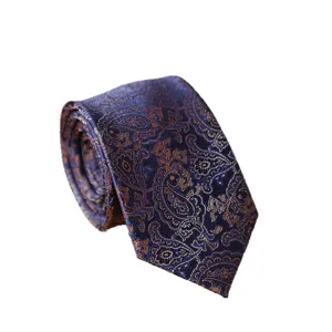 Men's retro paisley silk tie classic business formal necktie 8cm width stylish suit accessory.