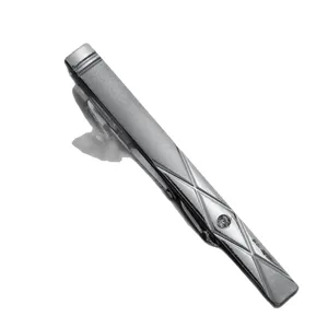 Men's silver tie clip minimalist metal business formal wedding suit tie accessory