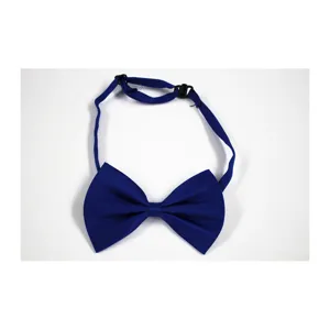 Nœud papillon bleu pour homme avec sangle réglable et boucle pour costume de mariage.