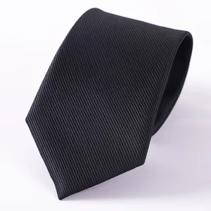 Moderna Cravatta Nera Classica Uomo Business Rigata Accessorio per Abito Variante