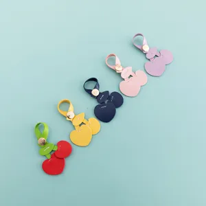 Kreativ Süß PU-Leder Frucht Kirsche Herz Taschenanhänger Schlüsselanhänger Minimalistisch Anhänger Deko Für Handtasche Rucksack Zubehör