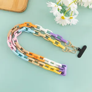 Bunte Acryl Taschenanhänger Macaron Matte Handy Lanyard Umhängetasche Ersatzriemen Taschenzubehör