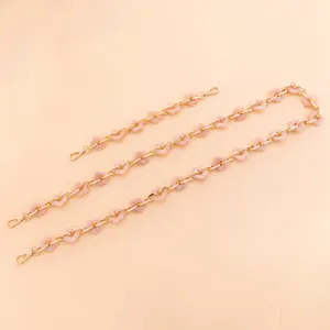 Acrylic flower bag strap and short phone chain accessory, handmade decorative DIY chain strap.