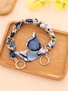 Elegante cadena de metal para bolso con pañuelo de seda, asa corta de repuesto 35CM.