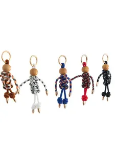 Handmade Woven Puppet Doll Bag Pendant Cute Quirky Cartoon Backpack Charm Universal Phone Case Hanging Ornament
