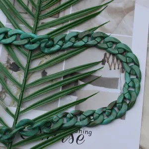 Medium 20mmx30mm acrylic chain strap, versatile trendy resin replacement strap for stylish bags.