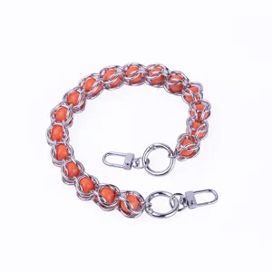 Metal acrylic beaded bag chain phone charm 40cm replacement handbag strap accessory
