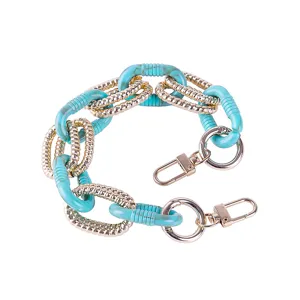 Acrylic chain strap detail, 30cm DIY purse and phone case accessory with metal clasps.