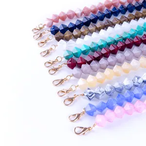 Colorful Acrylic Geometric Beads Bag Chain Replacement Handbag Handle Strap Women Fashion Purse Accessories