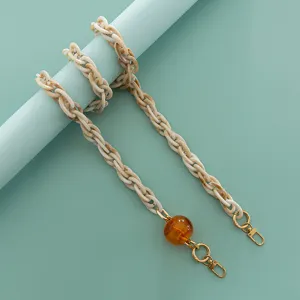 Catena per borsa in resina acrilica di ricambio cinturino fai da te con perla e chiusure.