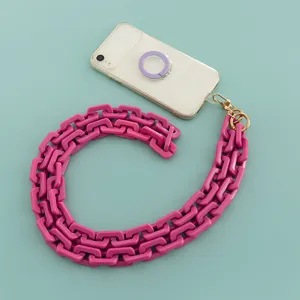 Tracolla a catena spessa in acrilico per custodia del telefono e accessori borsa.