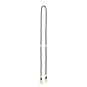 Laccetto per telefono a tracolla con perline di legno 120cm dettaglio, leggero.