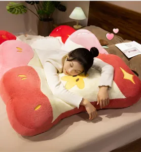Accogliente cuscino in peluche a forma di mela morbido cuscino imbottito per letto divano stanza