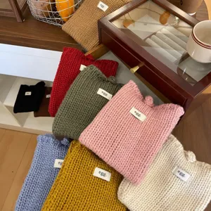 Handgemachte Gestrickte Handytasche Für Damen Mini Süße Wollgarn Gewebte Schulter Umhängetasche Herbst Winter Handgestrickte Kleine Tasche