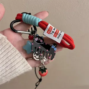 Originelles niedliches Katzen Acetat Kamm Anhänger Pullover Kette, schicker Taschen Anhänger.