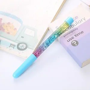 Cute liquid glitter gel pen creative colorful quicksand student stationery writing tool