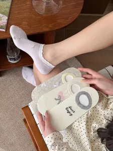 Japanische Stil Schleife flache Boot Socken Damen Sommer dünne unsichtbare Baumwollsocken