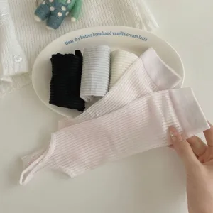 Women knit stirrup leg warmers casual ribbed socks ballet core style soft hosiery