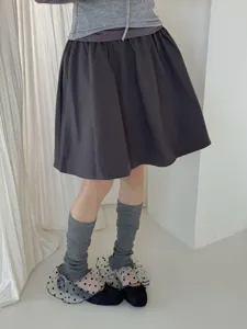 Spring summer thin women calf leg warmers vertical stripe stacked socks JK Lolita detail
