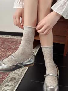 Sommer dünne Wadenlänge Netz atmungsaktiv Spitze Socken süße koreanische Ballett Socken