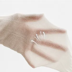 Transparente dünne Baumwoll-Strümpfe für Damen, atmungsaktive Sommersocken elastisch.
