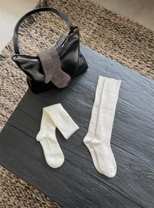 Women thick warm knee high knit socks, autumn winter cozy hollow diamond calf stockings.