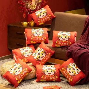 Cartoon Horse Plush Hand Warmer Pillow Soft Stuffed Animal Mascot Cushion Toy for Home Office Kids Winter Warmth
