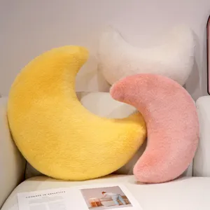 Cute moon plush pillow soft stuffed toy cartoon cushion for home sofa decor cozy bed room gift