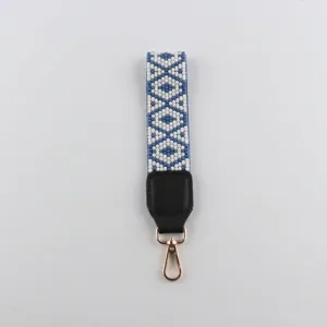 Handgewebter Schlüsselanhänger Aus Glasperlen Geometrisches Muster Armband Gurt Für Schlüssel Handy Damen Mode Accessoire