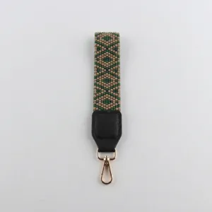 Handgemacht Gewebt Glas Perlen Armband Lanyard Schlüsselanhänger Ethnisch Geometrisch Muster Tasche Anhänger Telefon Kette Schmuck