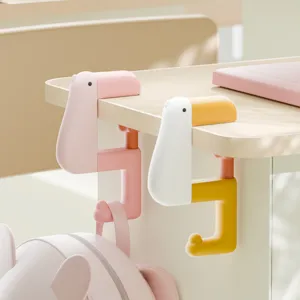 Süßer Cartoon Ente Schüler Schreibtisch Seite Schultasche Haken, Mehrzweck Haken für Tisch.