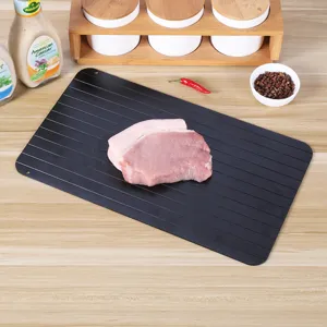 Vassoio di Scongelamento Rapido Per Carne Bistecca Frutti di Mare Nero Alluminio Aeronautico Utensile da Cucina