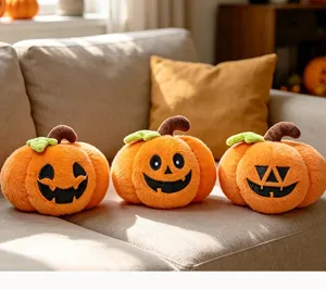 Cute Halloween pumpkin plush toy soft stuffed doll holiday festival home decor gift