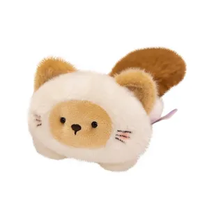 Schattige kat pluche koelkastmagneet, zachte gevulde dierendol speelgoed voor kinderen cadeau.