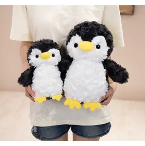 Leuke pinguin pluche speelgoed set knuffel pop zacht en pluche kindje metgezel cadeau