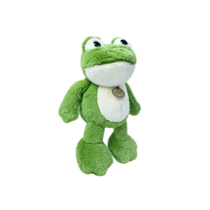 Green frog plush toy cute standing stuffed animal soft comforting doll for kids birthday gift