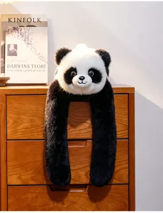 Cute long arm panda plush toy hanging doll soft soothing pillow for kids bedroom decoration