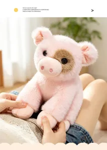 Süßes rosa Plüschschwein Spielzeug Kuscheltier weiche Puppe Kinder Begleiter Geschenk