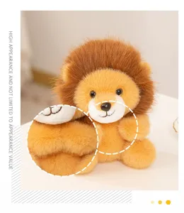 Cute magnetic hug lion plush toy soft stuffed animal doll for children companion soothing gift