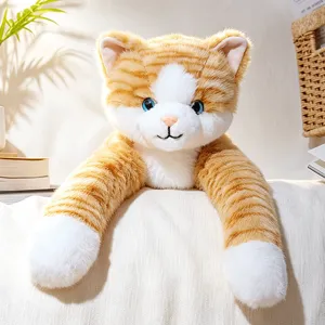 Cute Stuffed Cat Plush Toy Soft Kitten Pillow Hugging Animal Doll for Kids Home Decor