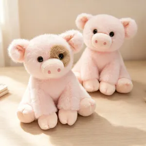 Süßes sitzendes Schweinchen Plüschtier Stofftier weiche Puppe für Kinder gemütlicher Begleiter