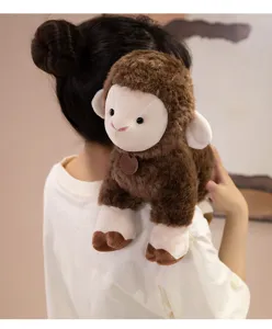 Braunes süßes Lamm Plüschtier kuscheliges Stofftier Schaf Puppe Geburtstagsgeschenk Kind