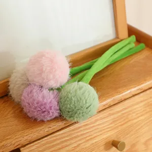 Cute plush dandelion flower bouquet simulation toy home decor main image display lovely soft style