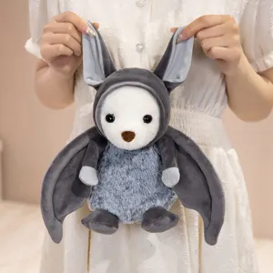 Simpatico peluche pipistrello morbido giocattolo bambola regalo di Halloween per bimbi