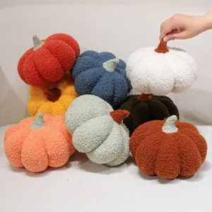 Cute plush pumpkin pillow soft toy for autumn decoration home sofa cushion cute gift doll.