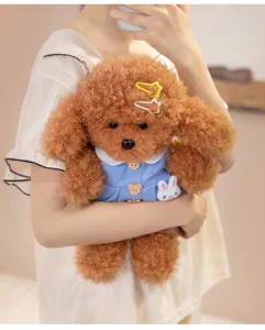 Cute dressed teddy dog plush toy doll children soothing stuffed animal gift for girls birthday