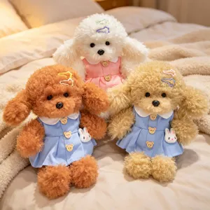 Lindo perro de peluche vestido muñeca suave animal de peluche regalo para niños imagen principal