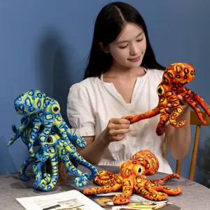 Niedliches weiches Leo Oktopus Plueschtier Kuscheltier Kissen Kinder Begleiter Puppe