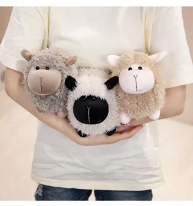 Süßes lockiges Schaf Plüschtier weiches Stofftier flauschige Lamm Puppe für Kinder Geschenk